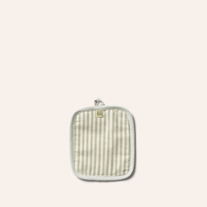 Organic Cotton Ticking Stripe Potholder in Sage
