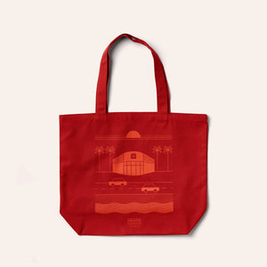 Los Angeles Tote in Red Orange