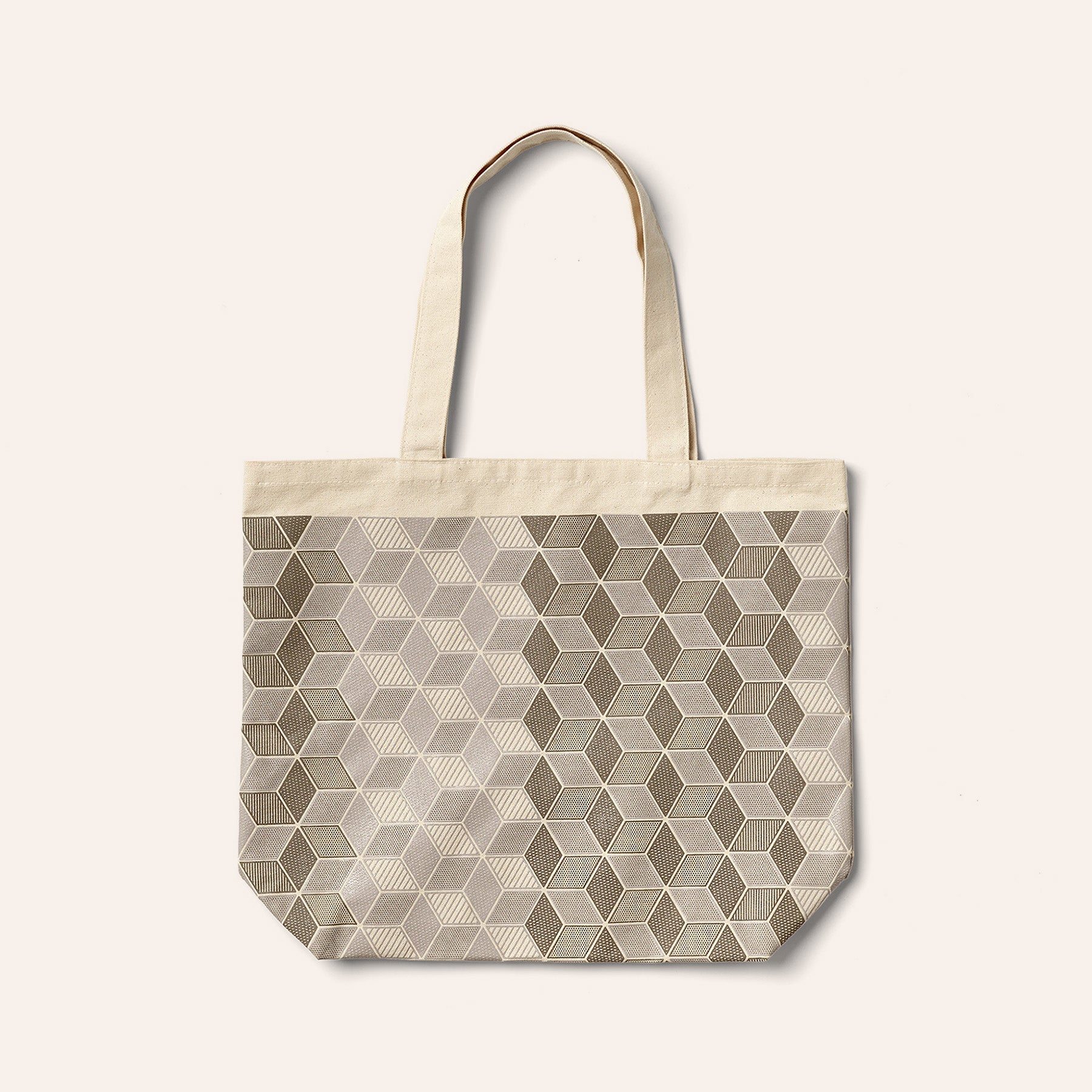 Mural Tote in Warm Grey