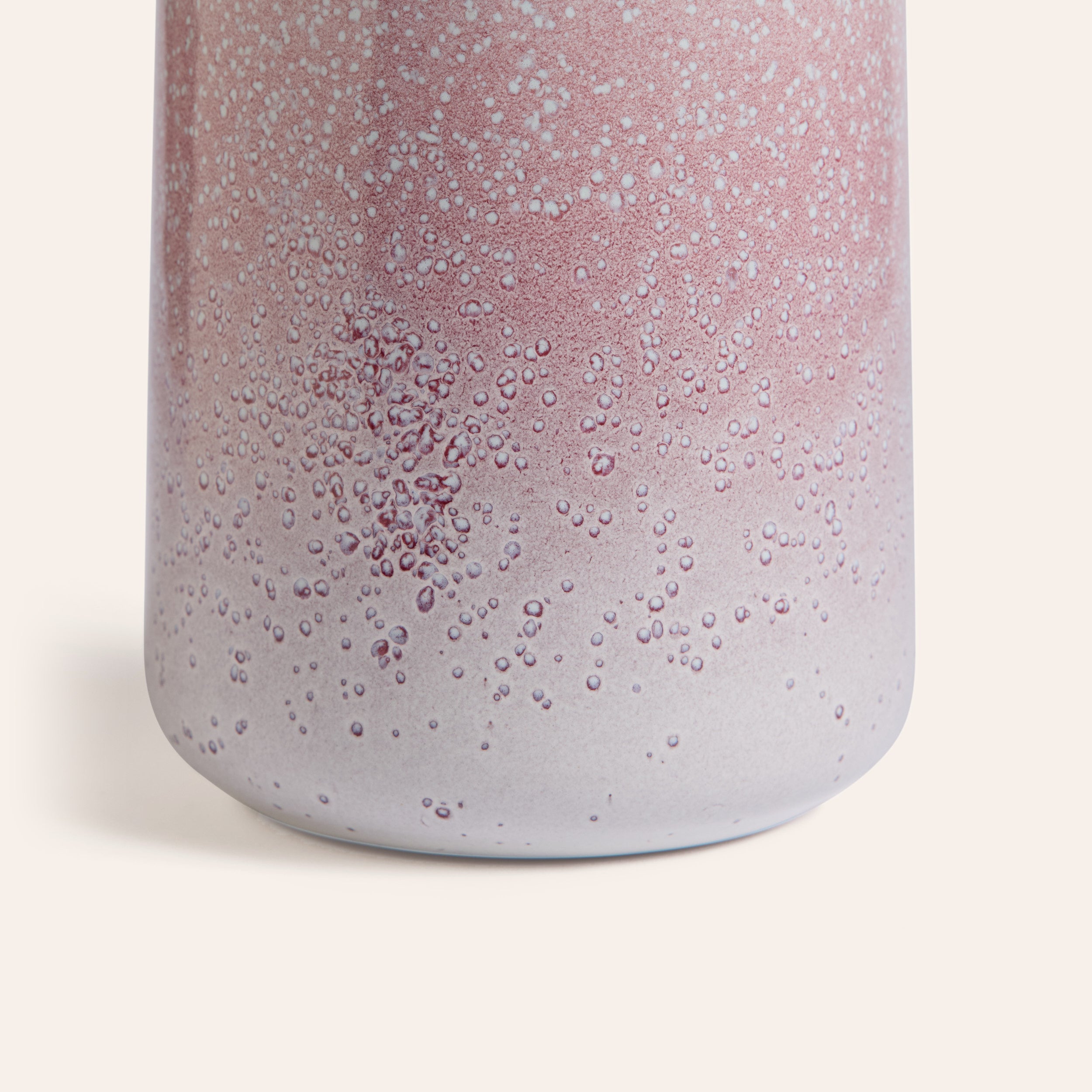 Tall Vase in Opaque White / Cranberry / Frost