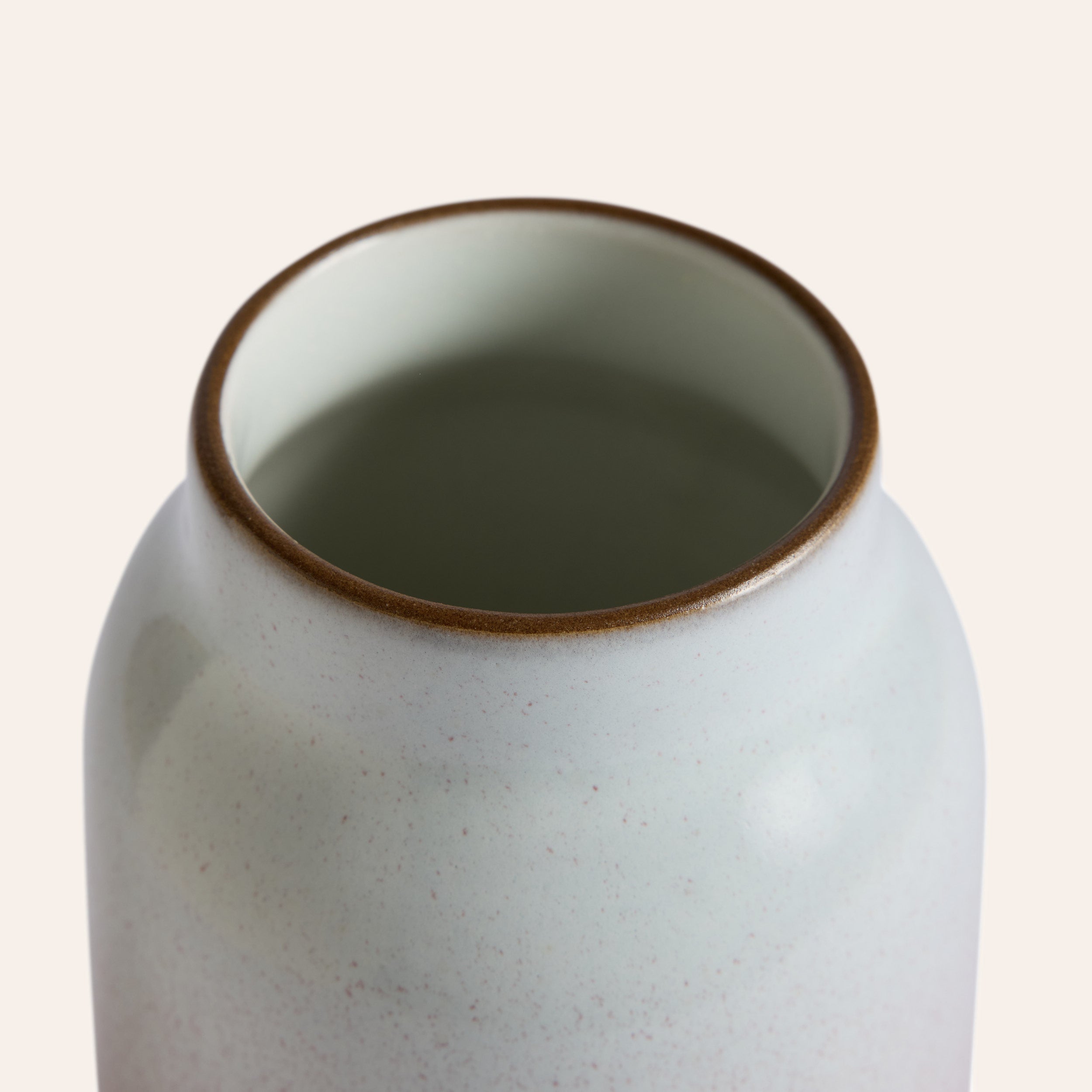 Tall Vase in Opaque White / Cranberry / Frost