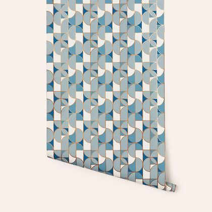 Wallpaper in Blue Slice