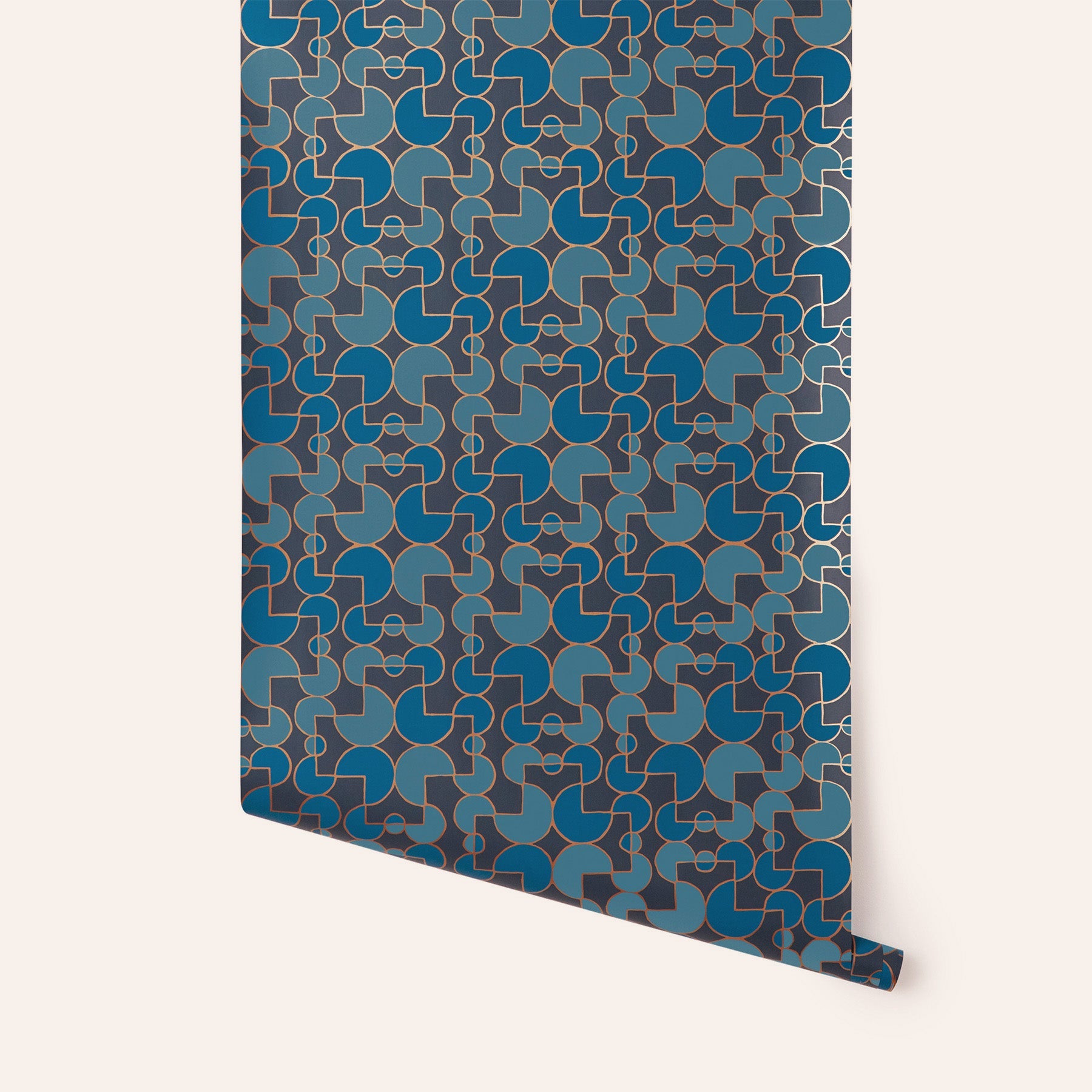 Wallpaper in Navy Arcade