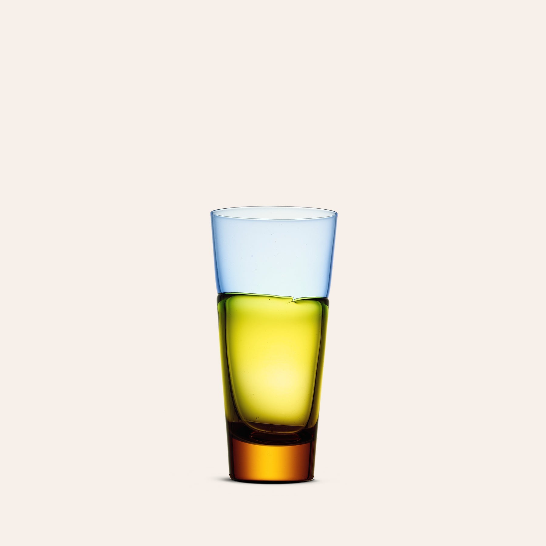 Water Glass in Blue/Yellow