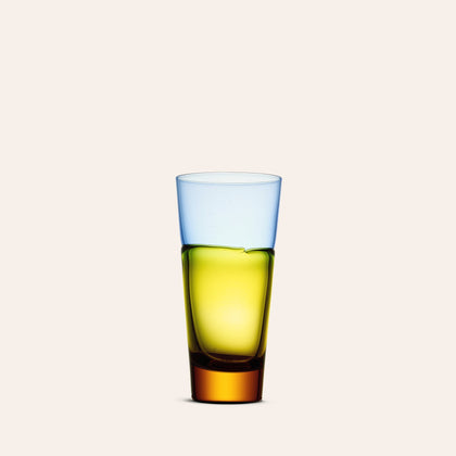 Water Glass in Blue/Yellow