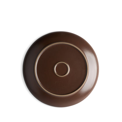 102-87 Heath Ceramics Coupe Dinner Plate reverse in Chocolate Brown