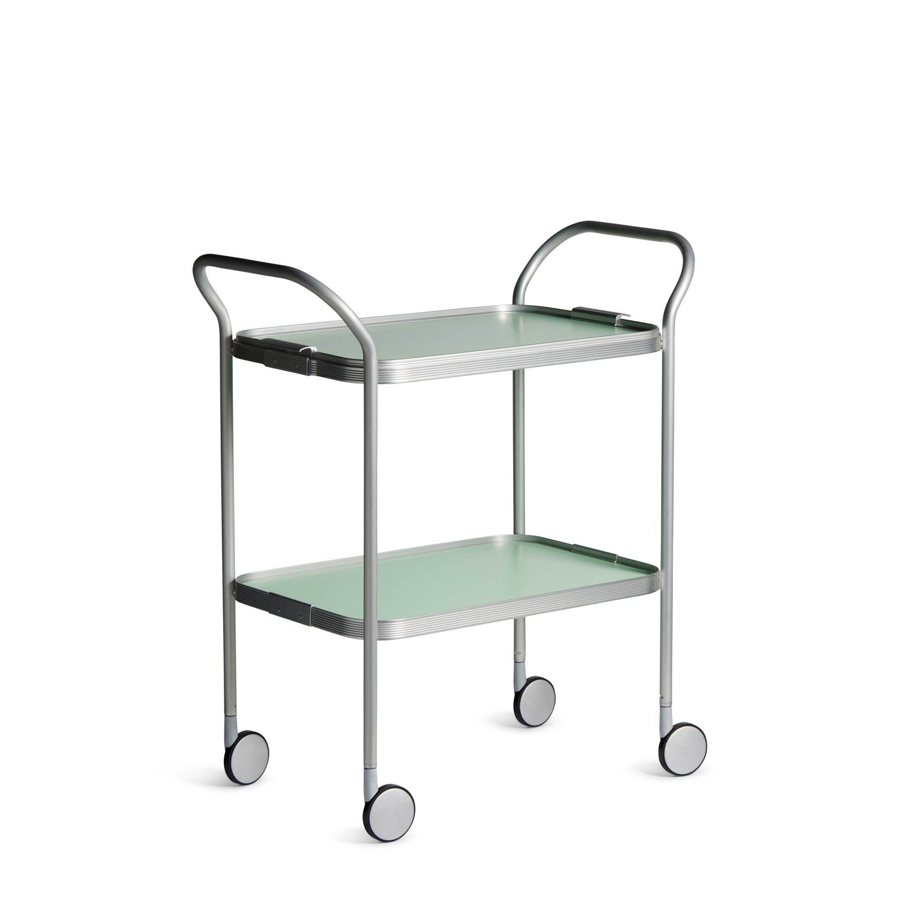 Ribbed Trolley in Mellow Green and Silver Zoom Image 1