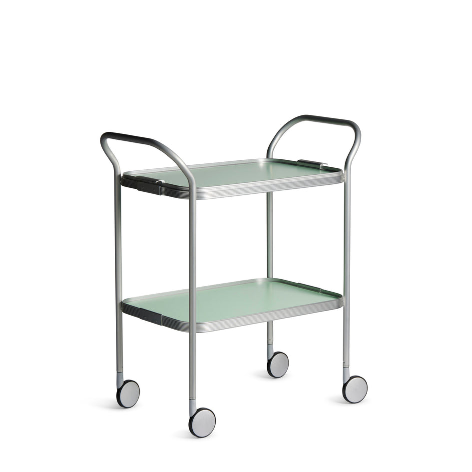 Ribbed Trolley in Mellow Green and Silver Image 1