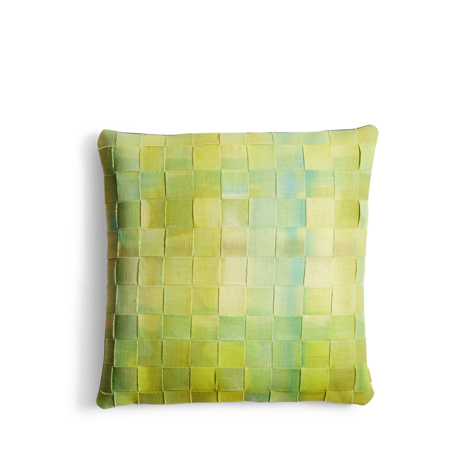 Hand Painted and Woven Pillow Image 1