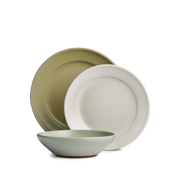 Expensive Ceramic Plates (Because We’re Fancy Now):Milvia 3-Piece Dinnerware Set