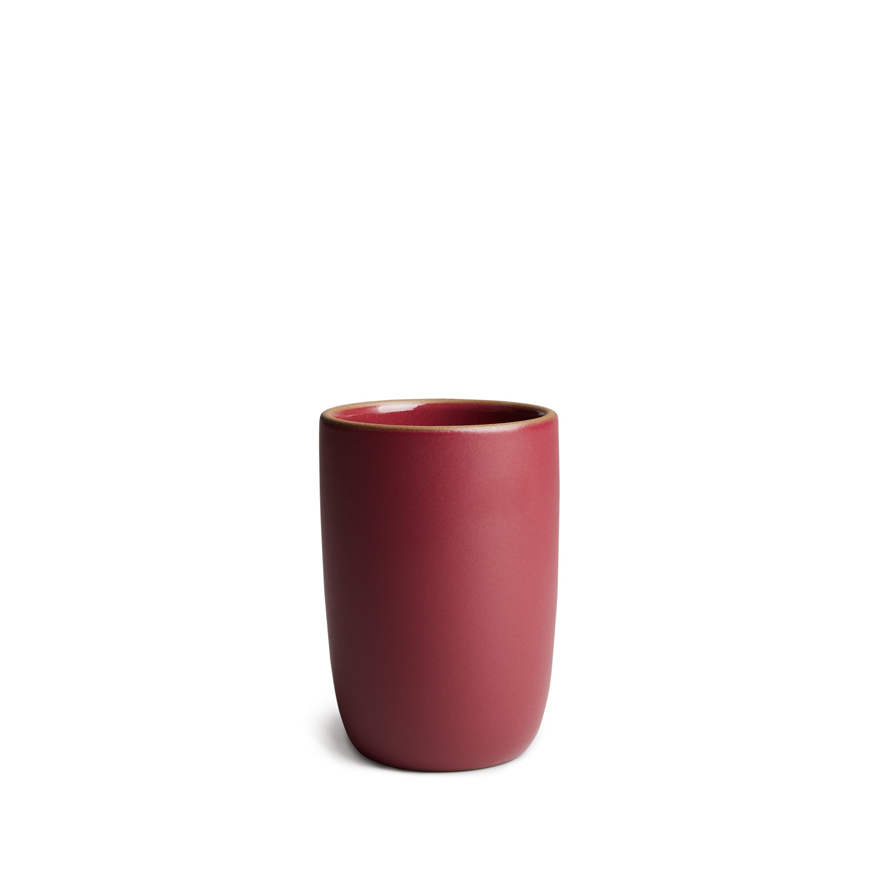 Tall Modern Cup in Red Plum/Currant Zoom Image 1