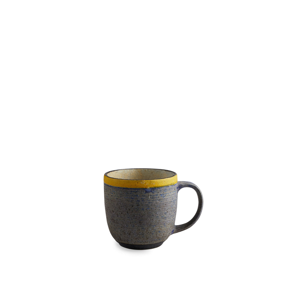 #23 Mug in Indigo with Yellow Ring Image 1