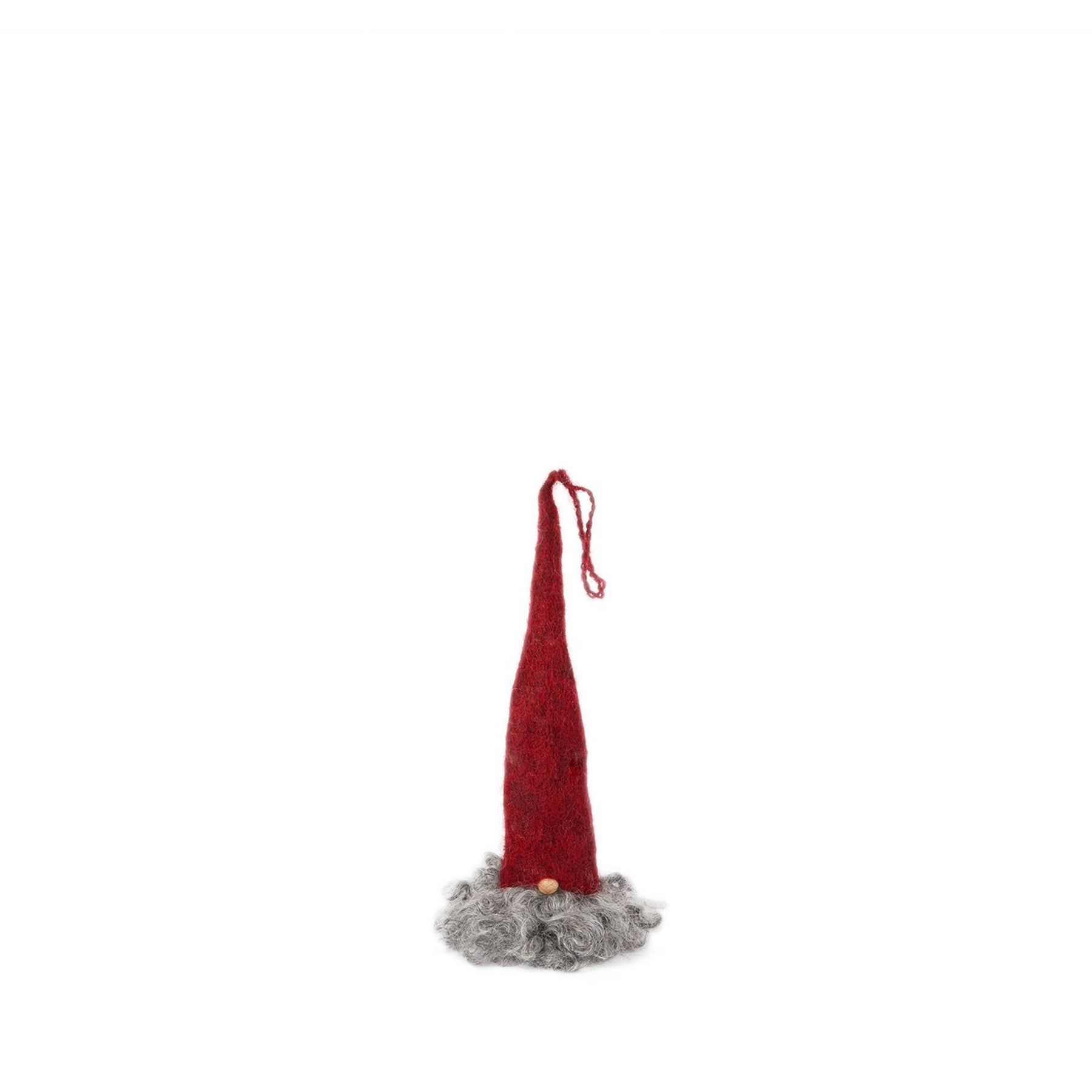 Gnome Ornament in Red with Grey Beard Zoom Image 1