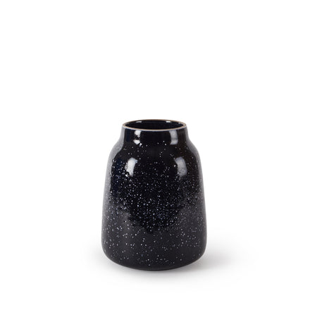 Wide Vase in Midnight and Opaque White