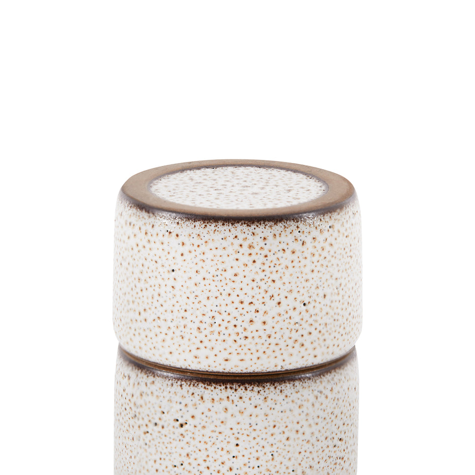 Matchstick Holder in Opaque White and Matte Brown Image 3