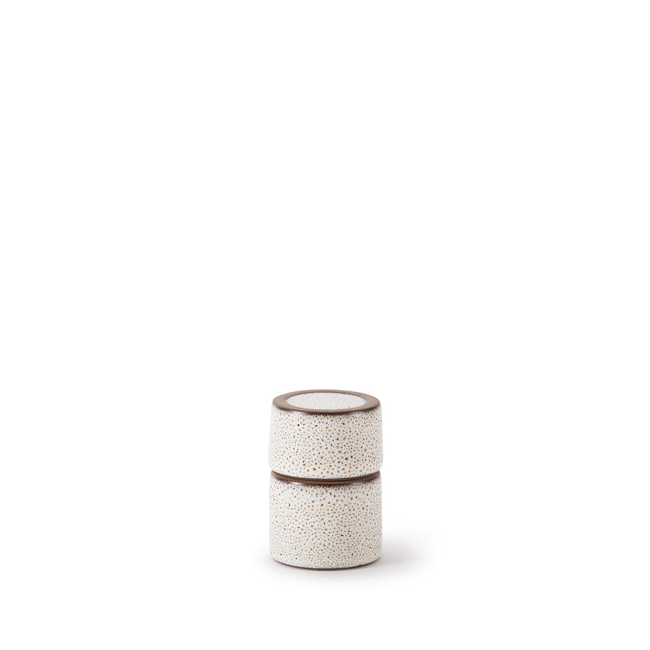 Matchstick Holder in Opaque White and Matte Brown Image 1