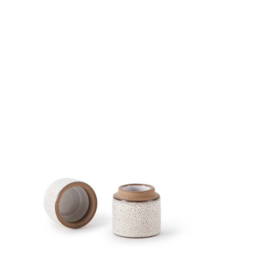 Matchstick Holder in Opaque White and Matte Brown Image 4
