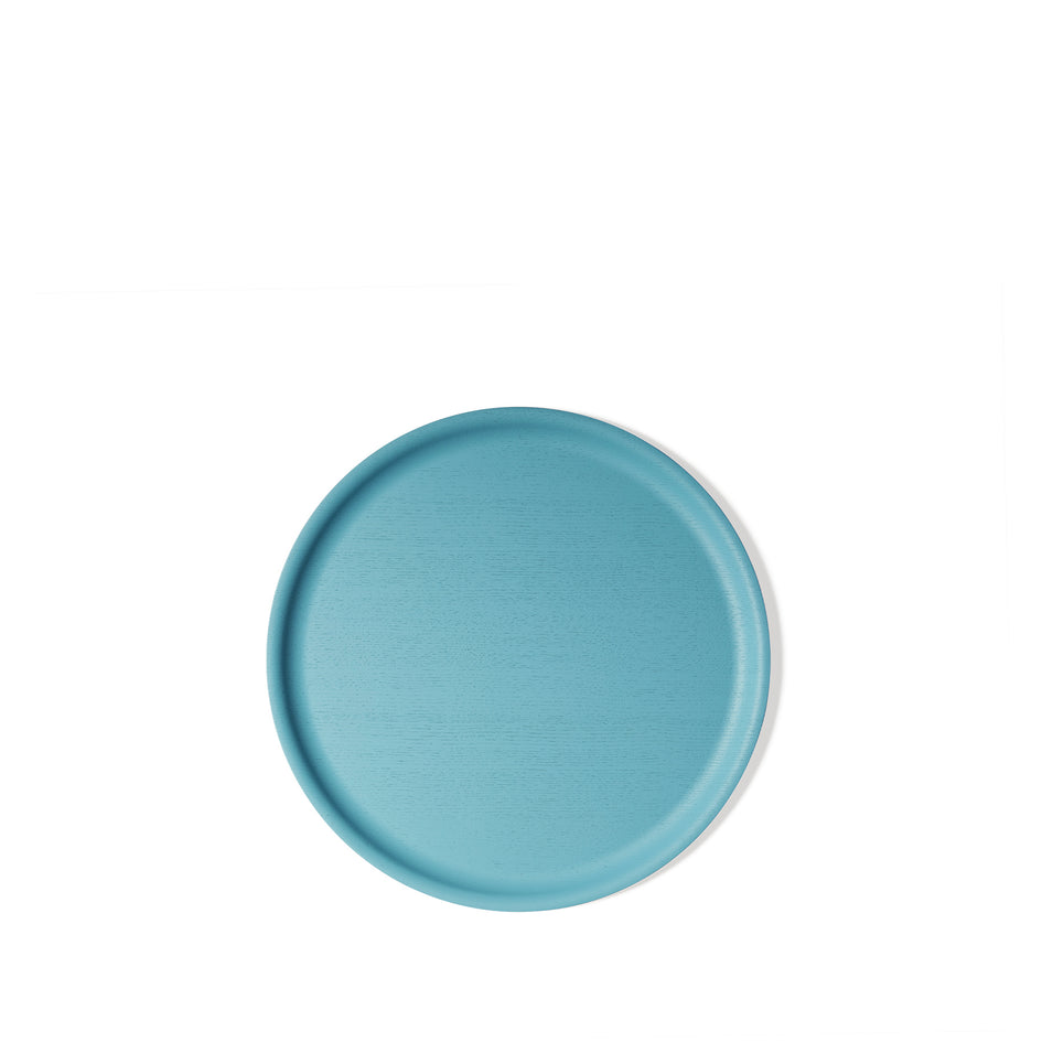 Small Round Tray in Foggy Blue Image 1