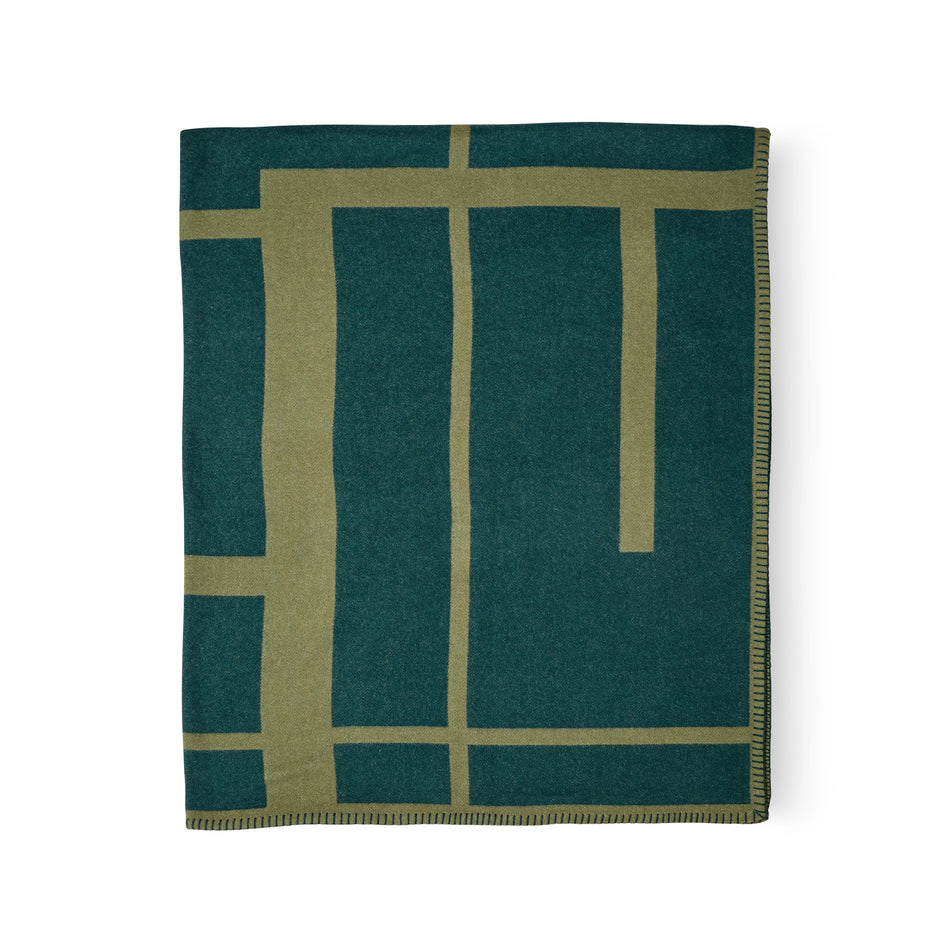 Double Sided Blanket in Moss Green/Citrine Green Image 1