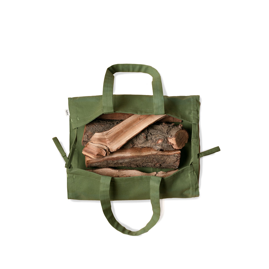 Log Carrier in Olive Image 1