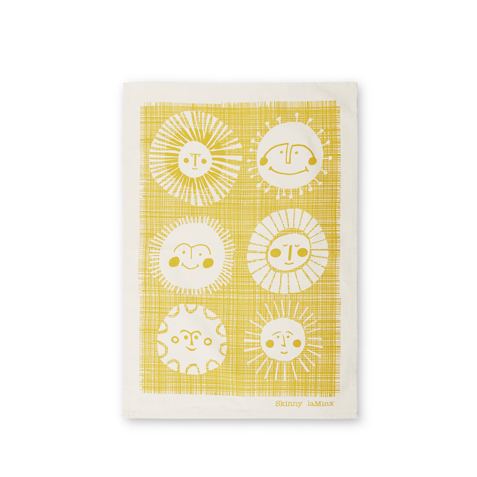 Sunnyside Tea Towel in Gold Image 2