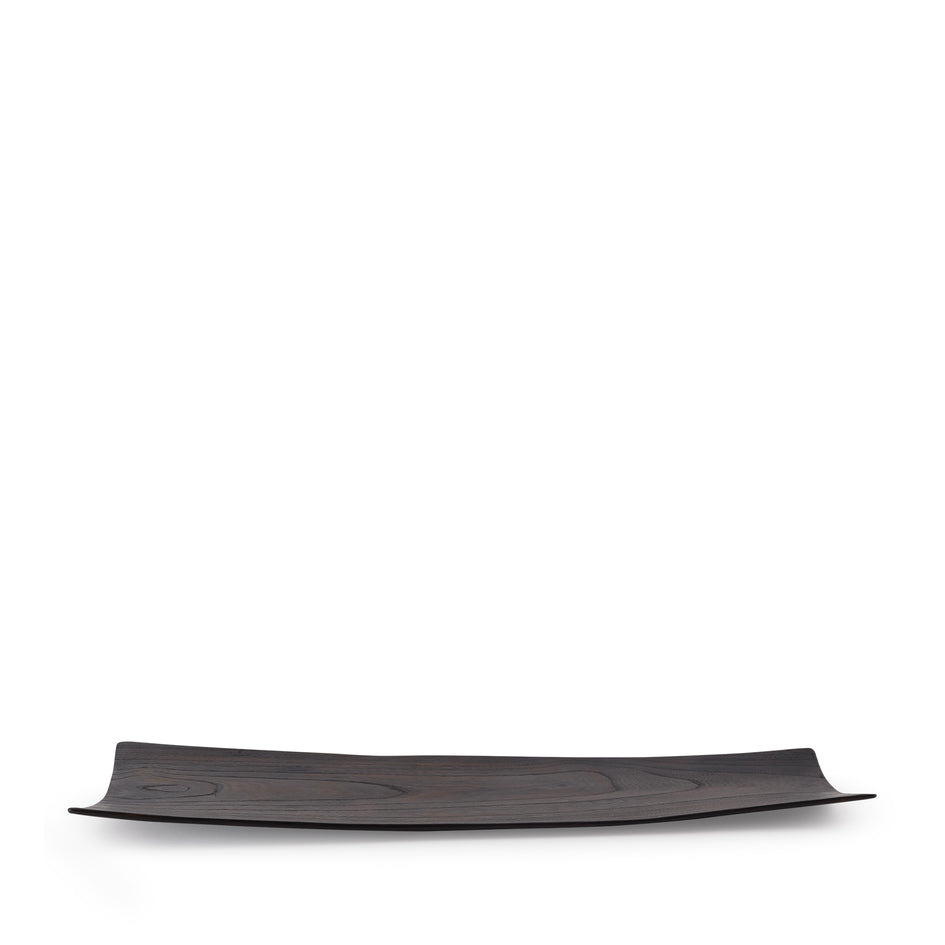 #11 Extra Large Japanese Zelkova Thin Tray in Black Image 1