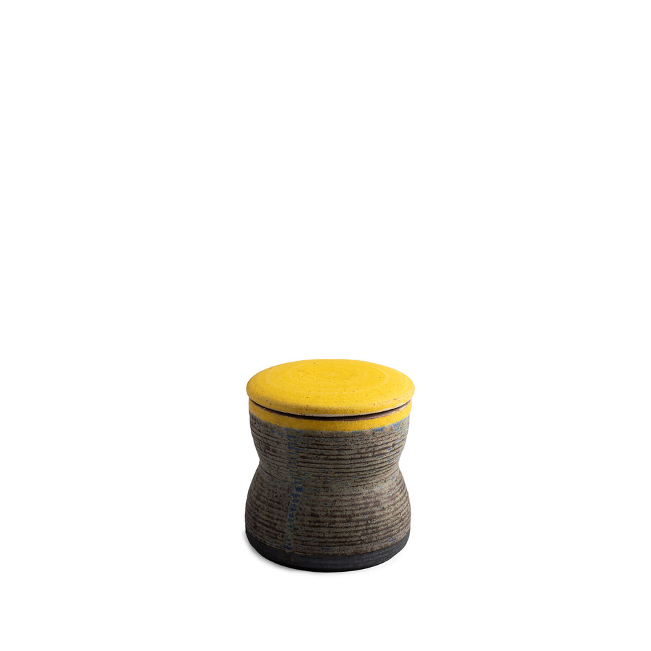 #56 Canister in Indigo with Yellow Lid Image 1