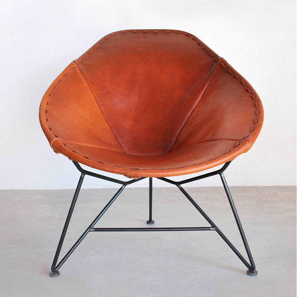 Leather Oval Chair Image 1