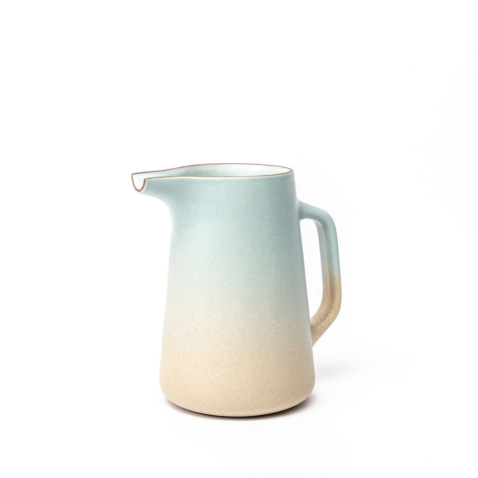 Large Pitcher in Aqua and Barley Image 1
