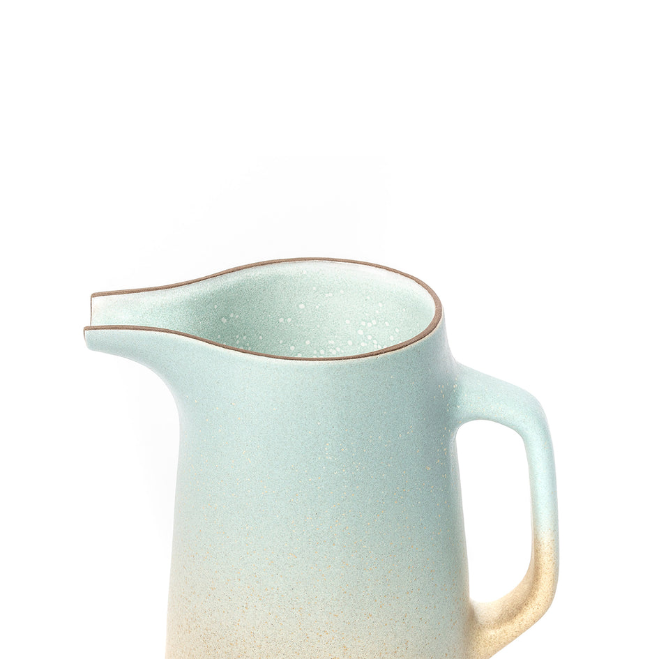 Large Pitcher in Aqua and Barley Image 3