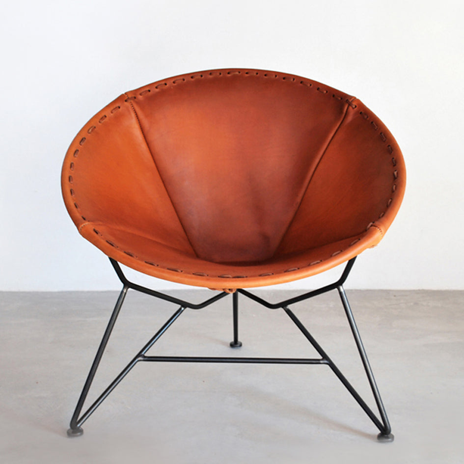 Leather Round Chair Image 1