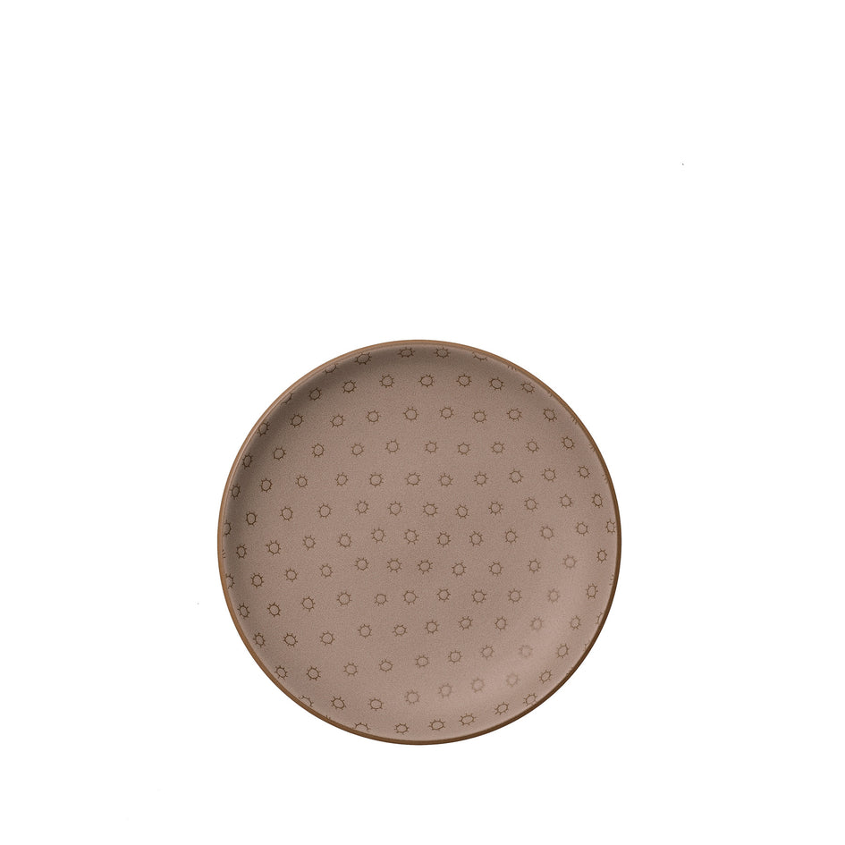 Eyelet Etched Salad Plate in Cocoa Image 1