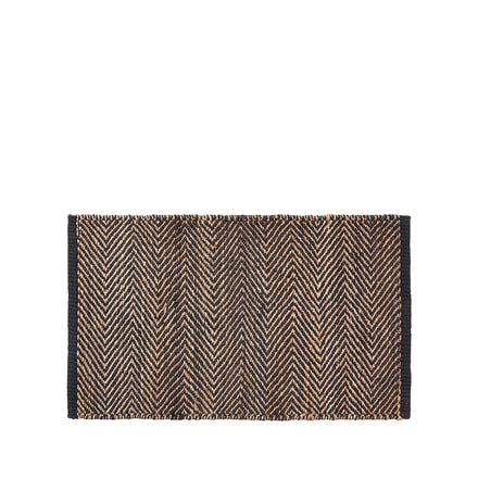 Serengeti Weave Entrance Mat in Charcoal and Natural