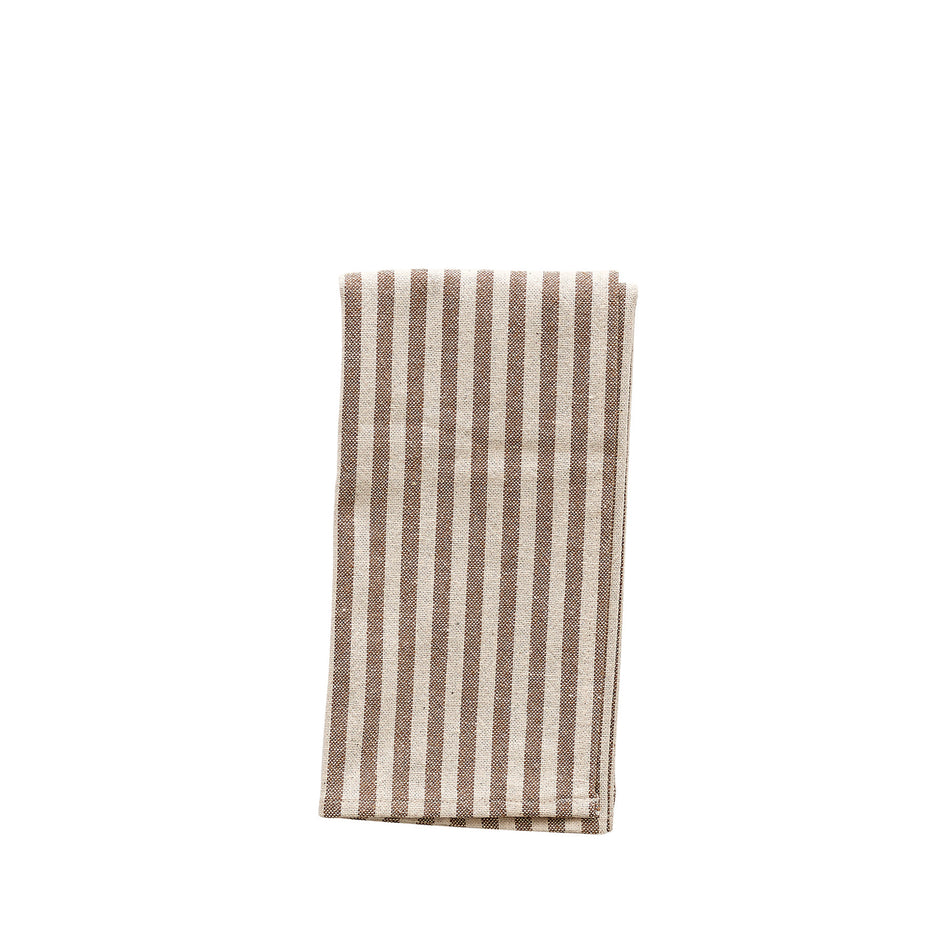 Organic Cotton Ticking Stripe Napkins (Set of 4) Image 4