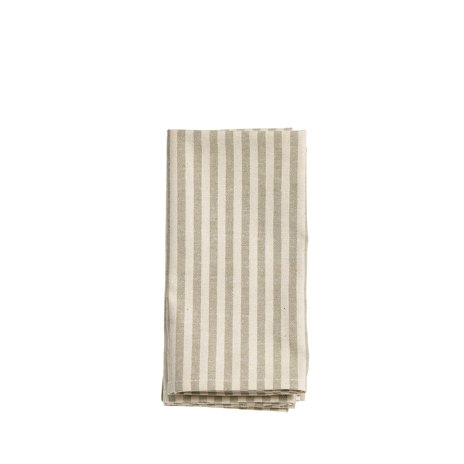 Organic Cotton Ticking Stripe Napkins (Set of 4) Image 5