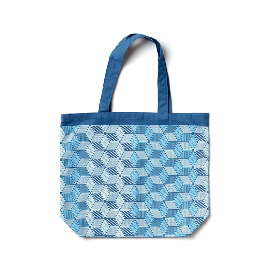 Mural Tote in Bright Blue Image 1