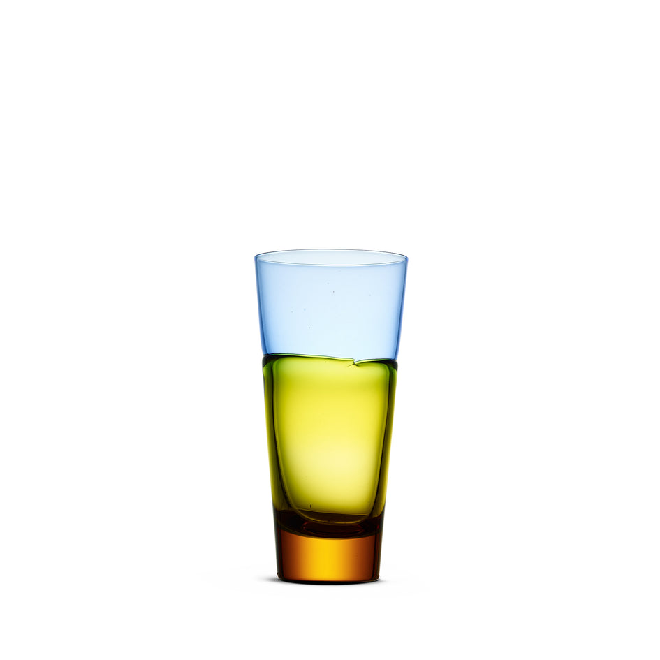 Water Glass in Blue/Yellow Image 1